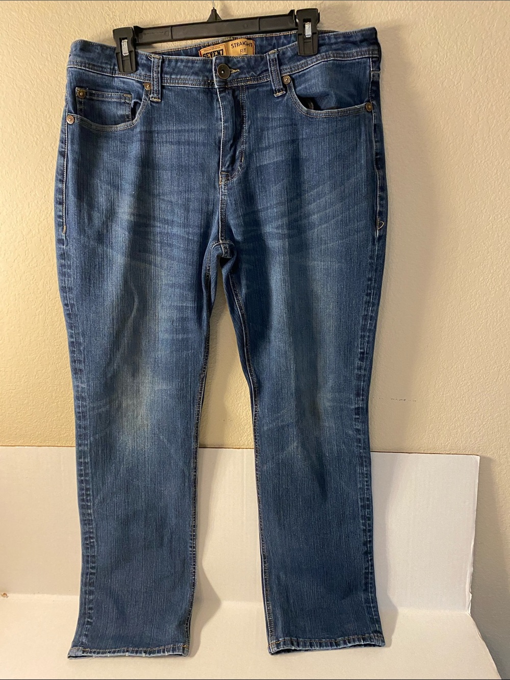 Seven7 Medium Blue Straight Fit Jeans